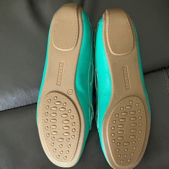 Talbots leather Turquoise Tassel Loafers /Driving Shoes SZ 8 - Picture 9 of 11